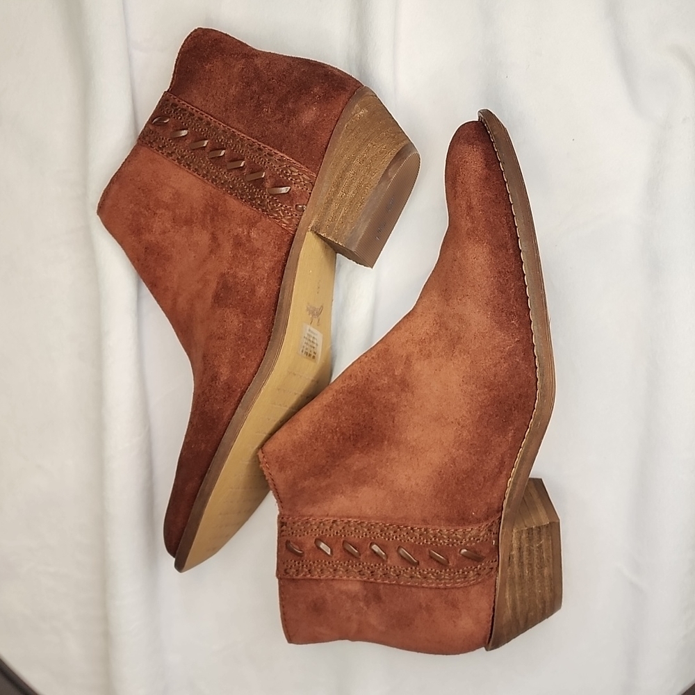 Boho Ginger Suede Ankle Boots